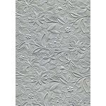 Embossed Bloom Silver Pearlescent A4 handmade paper