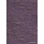 Embossed Bloom Violet No.2 Pearlescent A4 handmade paper