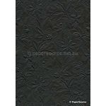 Embossed Black Matte Cotton A4 handmade recycled paper