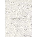 Embossed Bright White Matte Cotton A4 handmade recycled paper