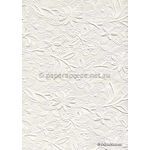 Embossed Bright White Matte Cotton A4 handmade recycled paper