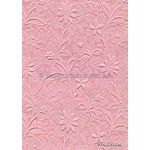 Embossed Dusty Pink Matte Cotton A4 handmade recycled paper