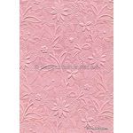 Embossed Dusty Pink Matte Cotton A4 handmade recycled paper