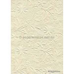 Embossed Ivory Matte Cotton A4 handmade recycled paper