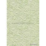 Embossed Mint Green No.11 Pearlescent Cotton A4 handmade recycled paper | PaperSource