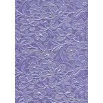 Embossed Bloom Lavender No.14 Pearlescent A4 handmade paper