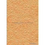 Embossed Bloom Orange No.6 Pearlescent A4 handmade paper