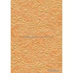 Embossed Bloom Orange No.6 Pearlescent A4 handmade paper