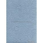 Embossed Bouquet Dusty Blue Matte A4 handmade, recycled paper | PaperSource