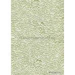 Embossed Bouquet Mint Green Pearlescent A4 handmade, recycled paper | PaperSource