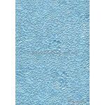 Embossed Bouquet Turquoise Blue Pearlescent A4 handmade, recycled paper | PaperSource