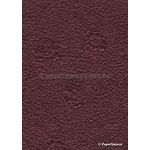 Embossed Bouquet Claret Pearlescent A4 handmade, recycled paper | PaperSource