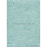 Embossed Bouquet Light Turquoise Pearlescent A4 handmade, recycled paper | PaperSource