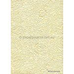 Embossed Bouquet Pastel Lemon Yellow Pearlescent A4 handmade, recycled paper | PaperSource