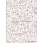 Embossed Bouquet Off White Matte A4 handmade, recycled paper | PaperSource