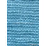 Embossed Burlap Aqua Blue Pearlescent A4 handmade, recycled paper