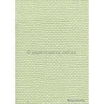 Embossed Burlap Mint Green Pearlescent A4 handmade, recycled paper