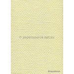 Embossed Burlap Lemon Yellow Pearlescent A4 handmade, recycled paper