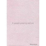 Embossed Burlap Baby Pink Pearlescent A4 handmade, recycled paper