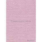 Embossed Burlap Pastel Pink Pearlescent A4 handmade, recycled paper