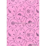 Flat Foil Daisy Vine | Pink Foil on Pink Matte Cotton handmade recycled A4 paper | PaperSource