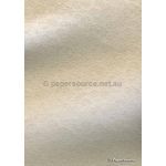 Embossed Small Crest Champagne Pearlescent Handmade Recycled paper | PaperSource