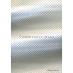 Embossed Diamond Quilt Ivory Pearl Pearlescent A4 paper | PaperSource