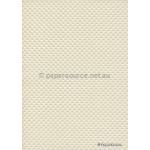 Embossed Diamond Quilt Ivory Pearl Pearlescent A4 paper | PaperSource