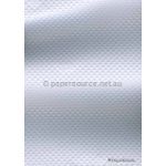 Embossed Diamond Quilt White Pearl Pearlescent A4 paper | PaperSource