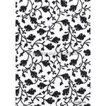 Suede Dianthus | Black Floral Flocking on White Cotton, Handmade, Recycled A4 Paper | PaperSource