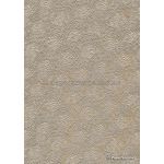 Embossed Floret Mink Pearlescent A4 handmade recycled paper