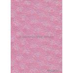 Embossed Floret Pastel Pink Pearlescent A4 handmade recycled paper