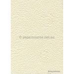 Embossed Bouquet Ivory Matte A4 handmade, recycled paper | PaperSource
