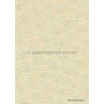 Embossed | Floret Ivory Cream Matte Cotton, handmade recycled A4 paper | PaperSource