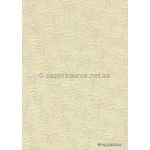 Embossed | Floret Ivory Cream Matte Cotton, handmade recycled A4 paper | PaperSource