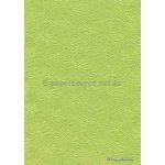 Embossed | Floret Lime Green Matte A4 handmade recycled paper | PaperSource