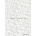CLEARANCE Embossed Floret Off White Matte A4 handmade recycled paper