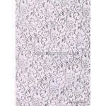 Flat Foil Espalier Baby Pink Silk with Silver foiled design, handmade recycled paper | PaperSource