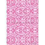Suede Filigree | Pink Flocking on Light Pink Cotton, Handmade, Recycled A4 Paper | PaperSource