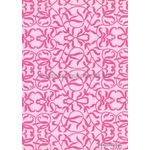 Suede Filigree | Pink Flocking on Light Pink Cotton, A4 handmade, recycled paper | PaperSource