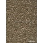 Embossed Gardenia Antique Gold Pearlescent A4 handmade paper | PaperSource
