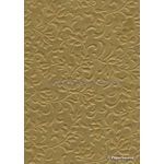 Embossed Gardenia Gold Pearlescent A4 handmade paper | PaperSource