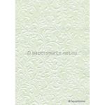 Embossed Gardenia Ice Green Pearlescent A4 handmade paper | PaperSource