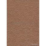Embossed Gardenia Latte Beige Cocoa Pearlescent A4 handmade paper | PaperSource