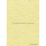 Embossed Gardenia Lemon Pearlescent A4 handmade paper | PaperSource