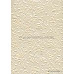 Embossed Gardenia Opal Ivory Pearl Pearlescent A4 handmade paper | PaperSource