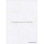 Suede Jungle White Flocking on White Cotton, A4 handmade, recycled paper | PaperSource