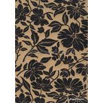 Suede Magnolia | Black Flocking on Metallic Mink Cotton, Handmade, Recycled A4 Paper | PaperSource