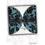 LoveWrap made with Black on Teal Blue Magnolia Chiffon | PaperSource