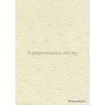 Handmade Embossed Paper - Pebble Heart Ivory Matte A4 Sheets